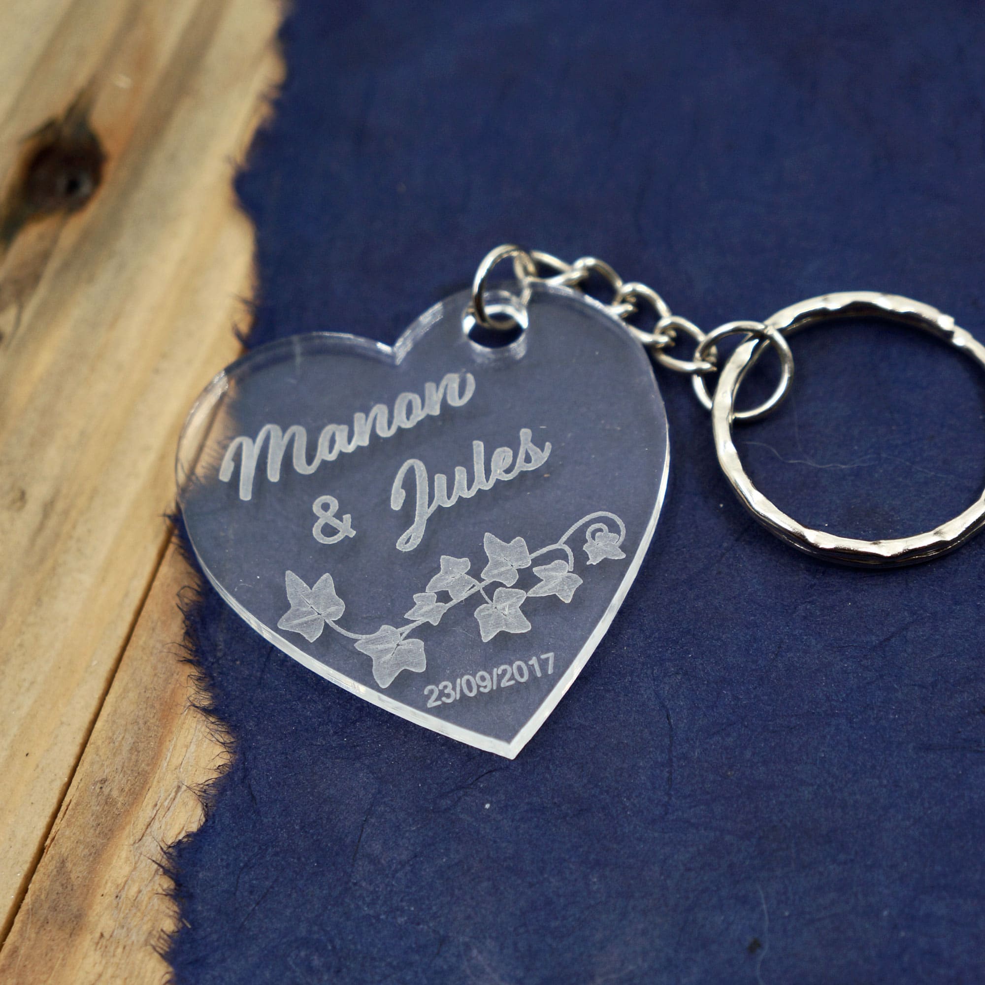 Fête des mères : Porte-clés plexiglas transparent