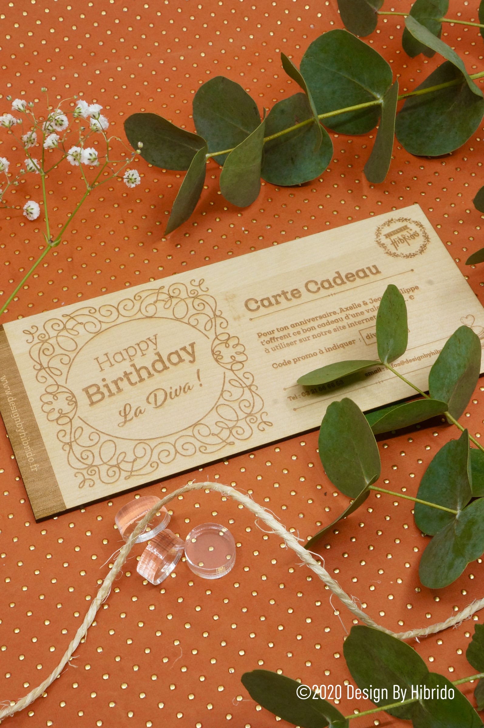  Carte cadeau  - Email - Joyeux anniversaire
