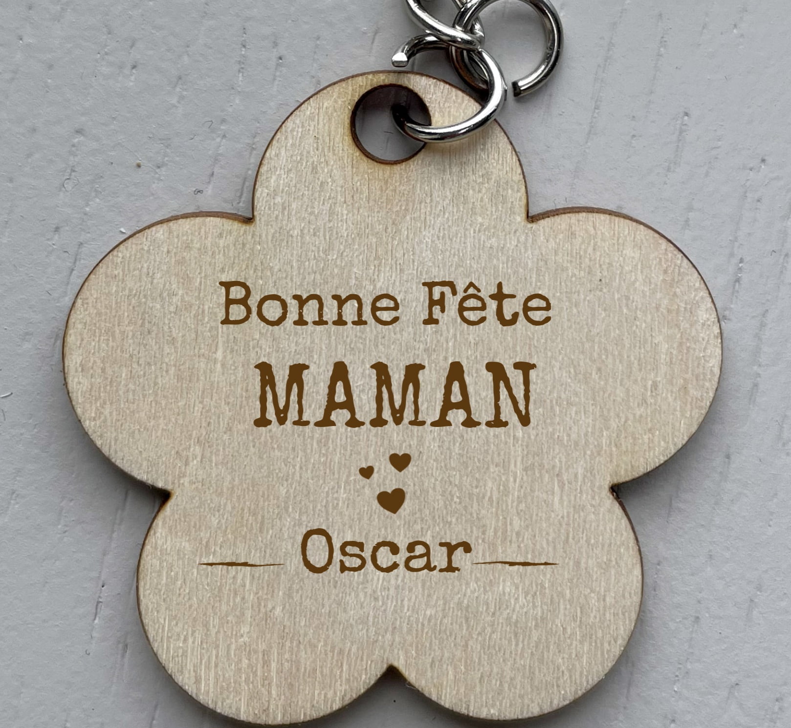 Porte clef Bonne fête maman - Design By Hibrido