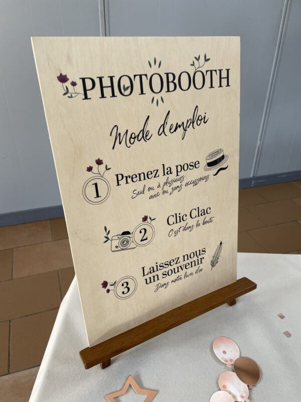 Panneau Photobooth en bois